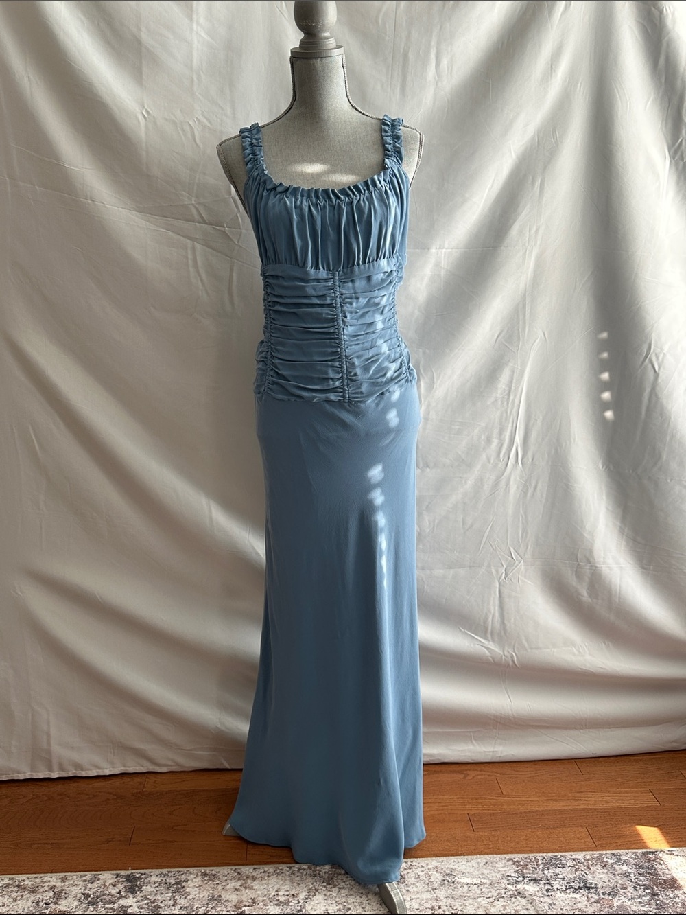 STAUD Nic Ruched Maxi Dress, 16